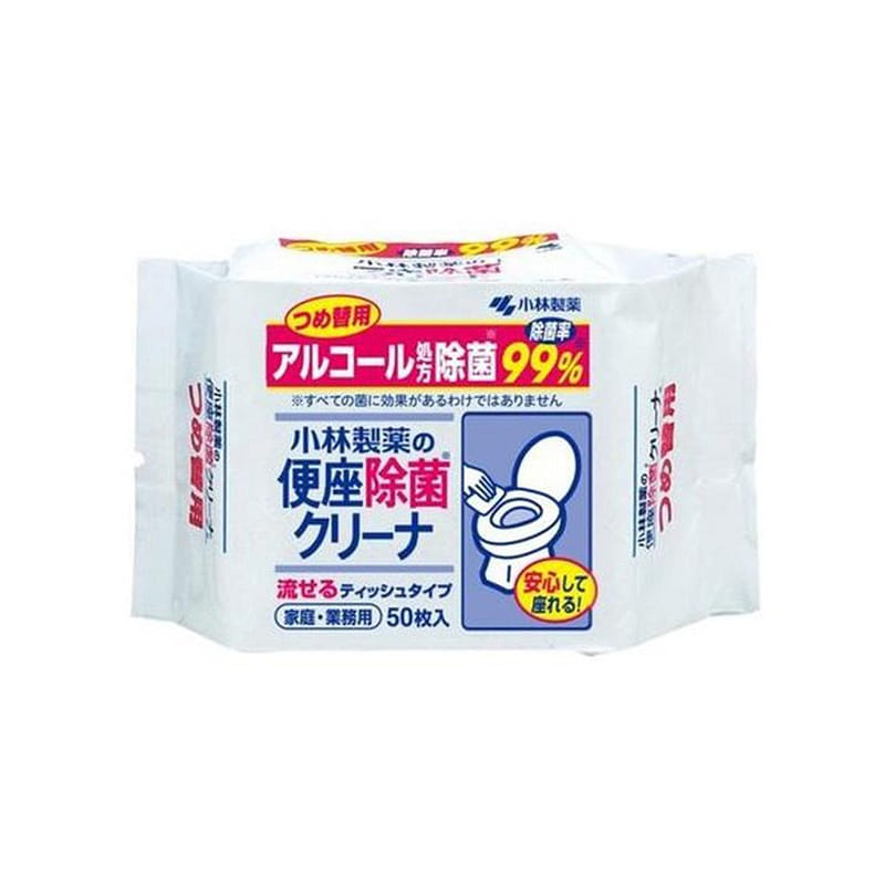 KOBAYASHI Toilet Seat Cleaning Paper Wet Wipes 50 Pieces 1 ส่วน