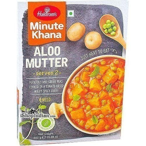 Haldiram's Aloo Mutter - Minute Khana (Ready-to-Eat), 10.5 oz box 10.5 盎司