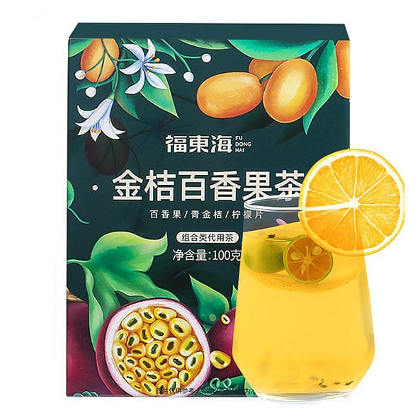 Fudonghai Kumquat Lemon Passion Fruit Tea Whitening 100g/box 100 กรัม