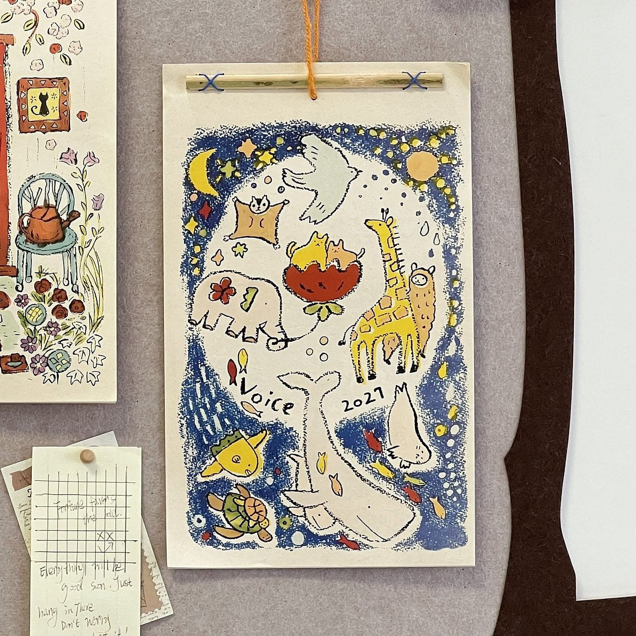 2027 Calendar Handmade Paper Doodle -V 1 each