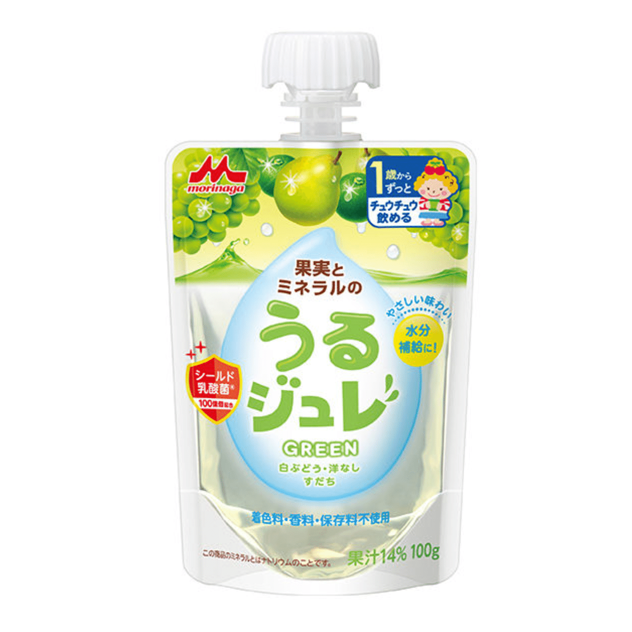 Morinaga fruit and mineral jelly GREEN 100g 100 กรัม
