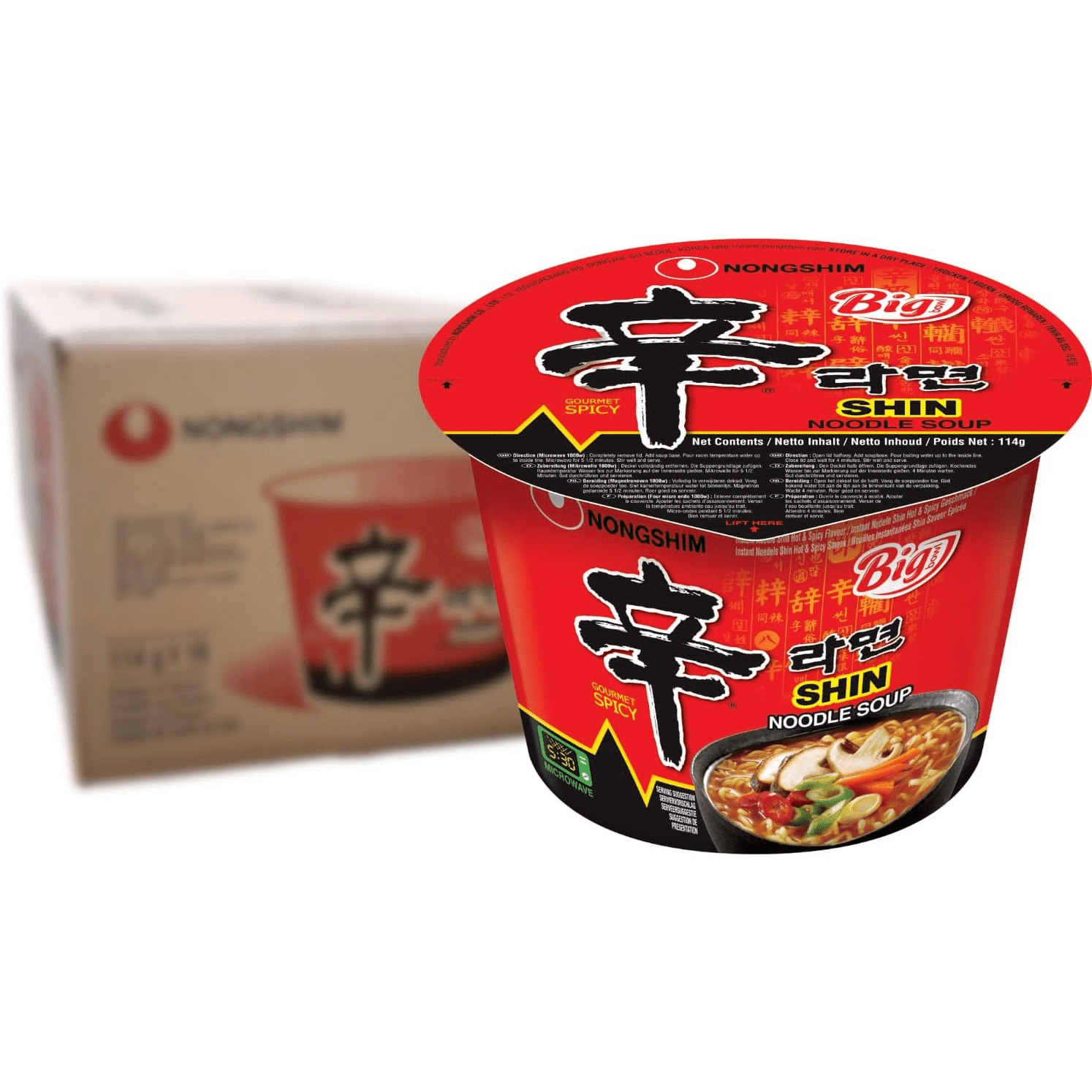 Nongshim Shin Big Bowl Noodle Ramyun 114g pack of 16 1 개