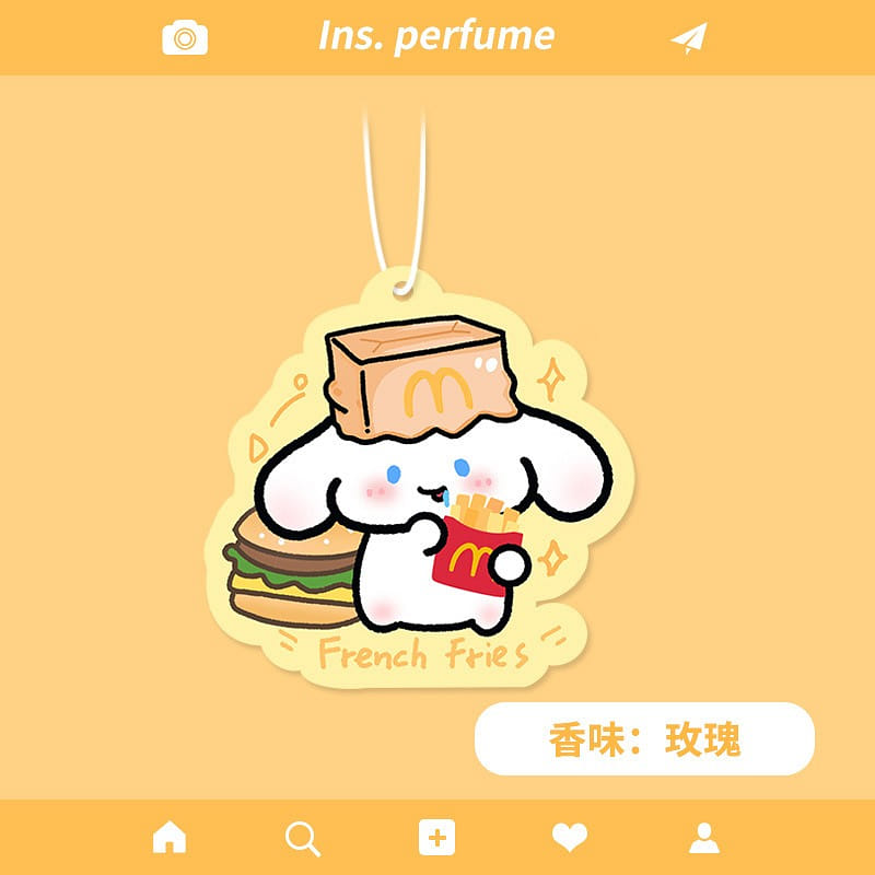 Sanrio Car Aromatherapy Fragrance Chip Car Perfume Wardrobe-Cinnamoroll Rose 1 개