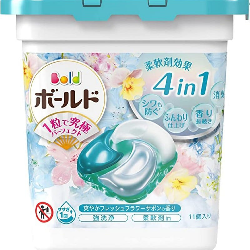 P&G Bold Laundry Detergent Gel Ball 4D Fresh Flower Savon 11 count
