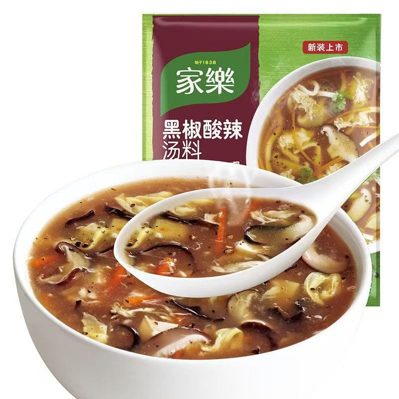 5 packs of black pepper hot and sour soup mix 180 g