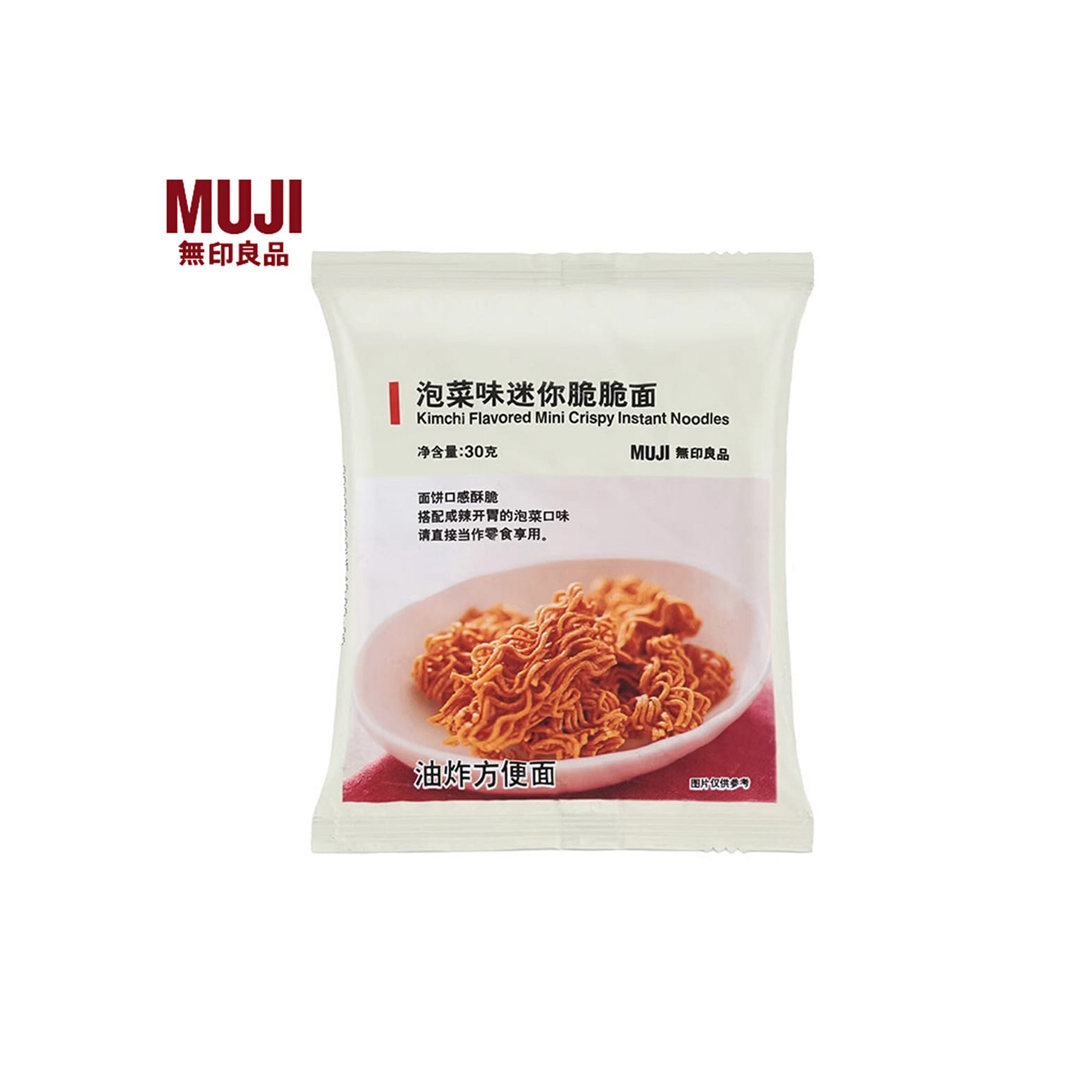 MUJI Korean Style Kimchi Mini Crispy Noodles 30 グラム
