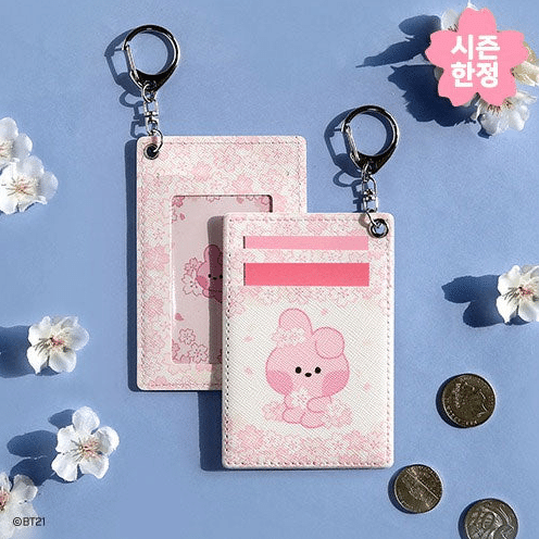 BT21 Minini Cherry Blossom Phone Card Pocket Holder by BTS COOKY 4 ออนซ์