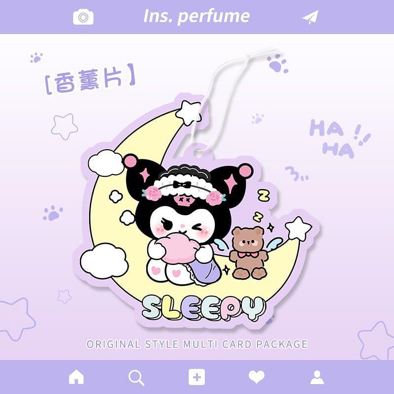 Sanrio Car Aromatherapy Fragrance Chip Car Perfume Wardrobe-Kuromi Ocean Scent 1 ส่วน