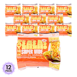 SAYLALA! Super Wide Chili Oil Noodles 440 g*12 pack