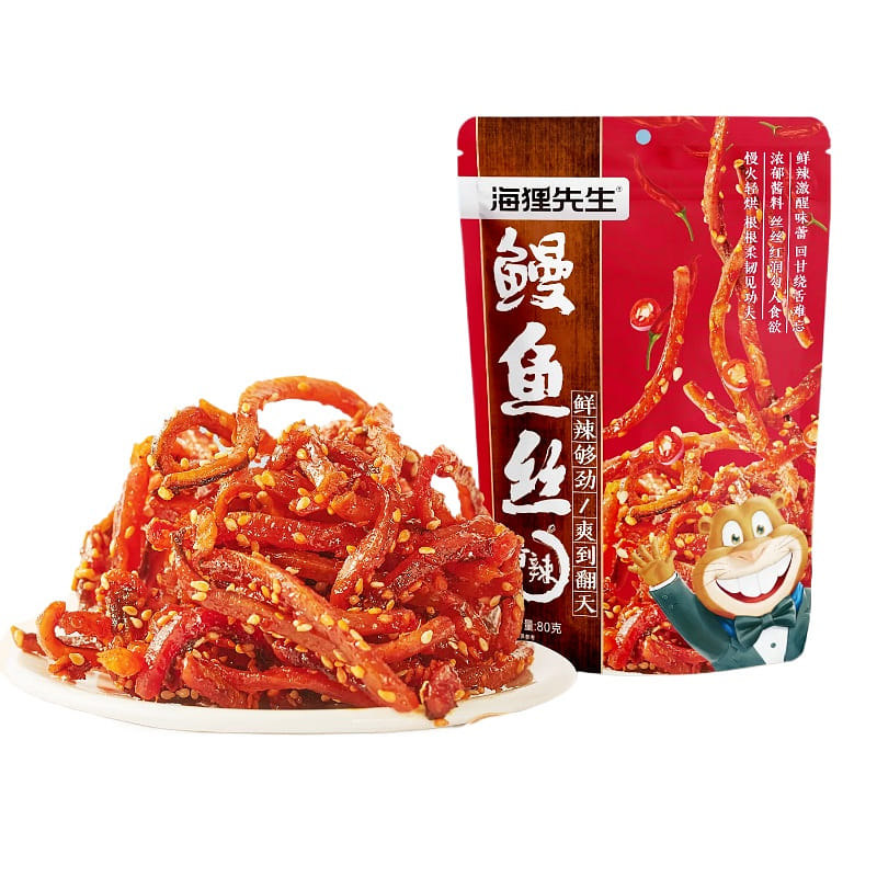 Spicy Eel Strips Snack, 80g 80 g