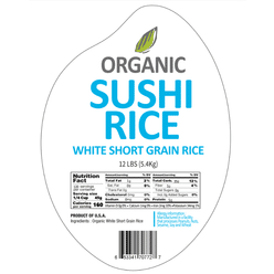 McCabe Organic Sushi Rice 12-Pound, USDA Certified Organic, 12 lb