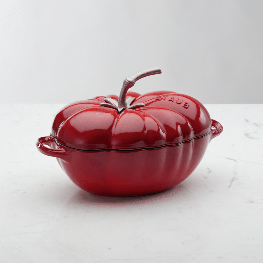 STAUB Cast Iron 3-qt Tomato Cocotte 3-qt / Cherry 1 ส่วน
