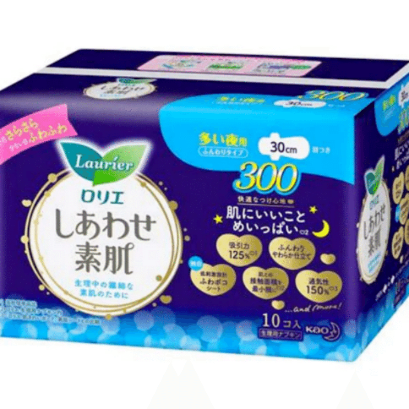 Kao Laurier Sanitary Pads, 30 cm, Pack of 10 1 개입
