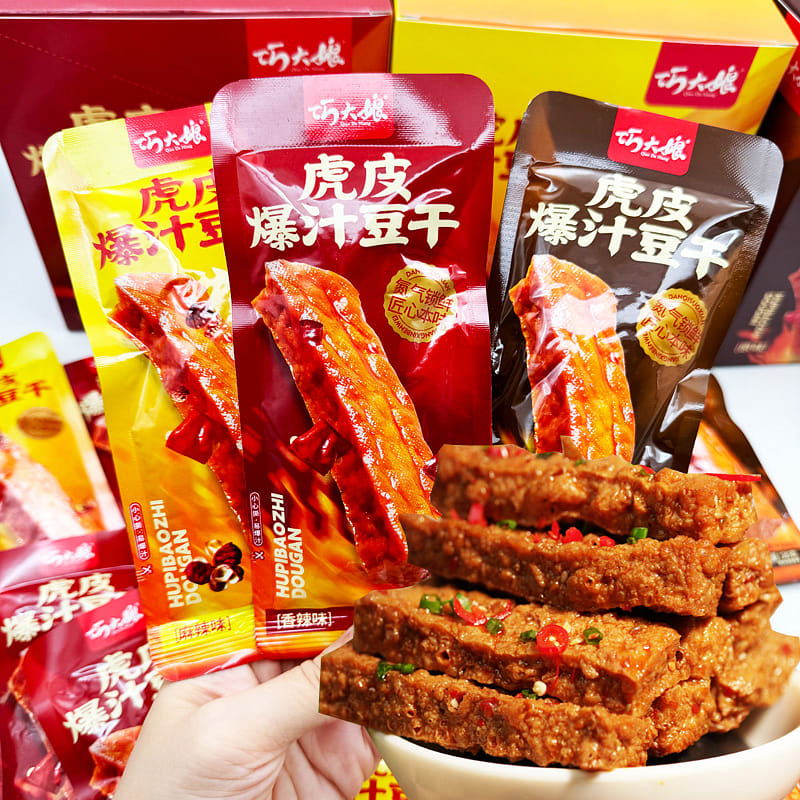 Qiao Da Niang Tiger Skin Juicy Tofu - Hot Flavor 20 กรัม