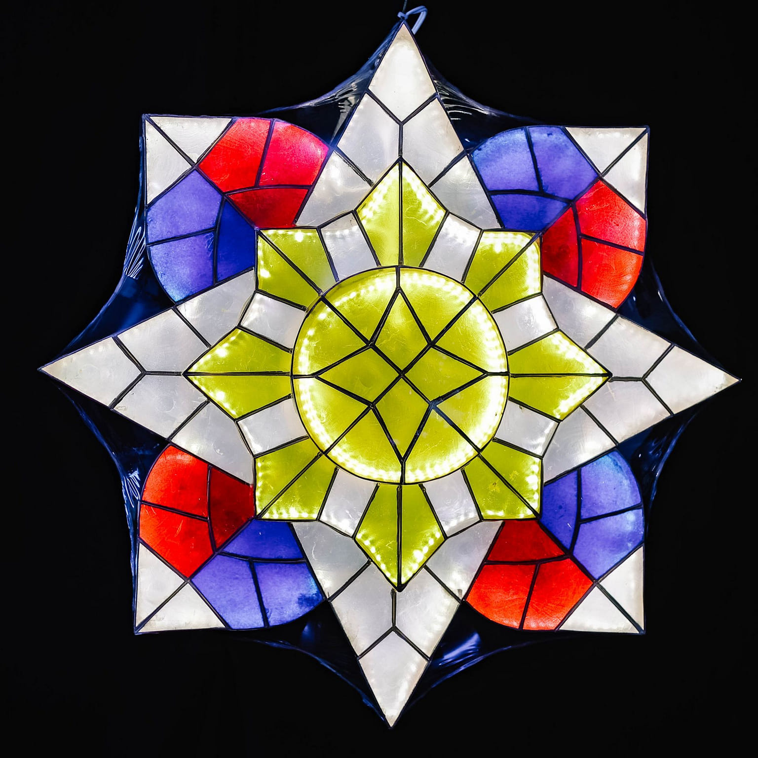 PH Flag-Inspired Special Capiz Parol 15 inch 1 count