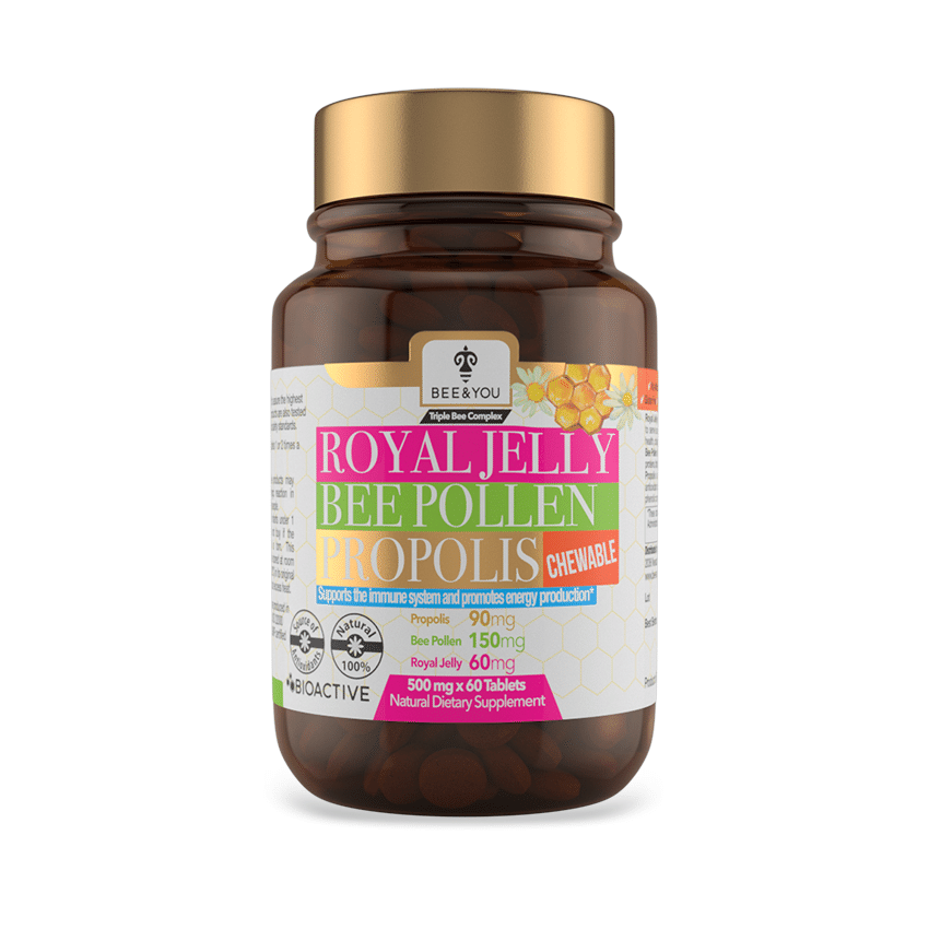 Royal Jelly Propolis Bee Pollen Chewable Tablets 500 그램