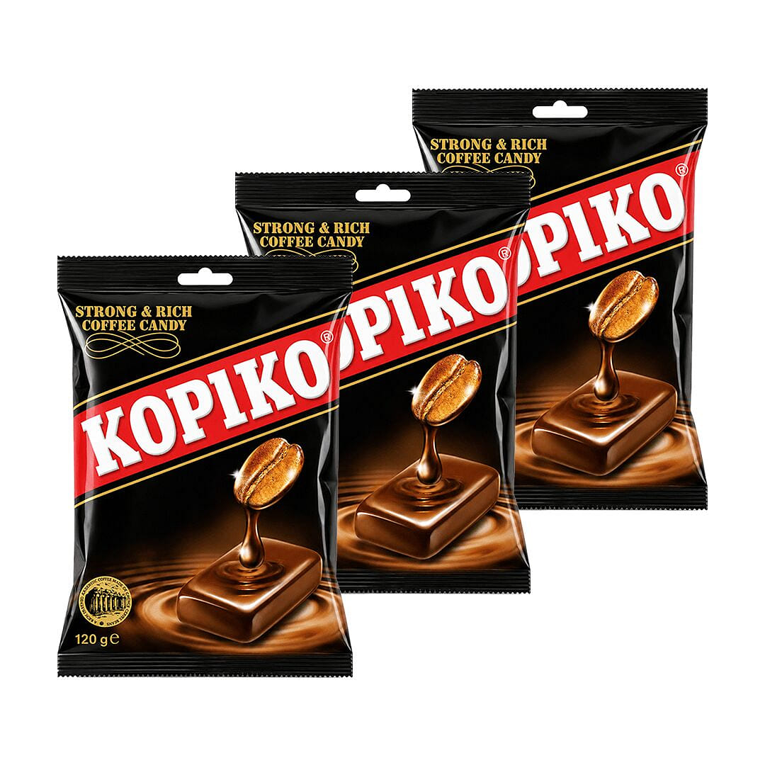 KOPIKO 진하고 풍부한 커피 캔디 봉지 3개 4.23 온스