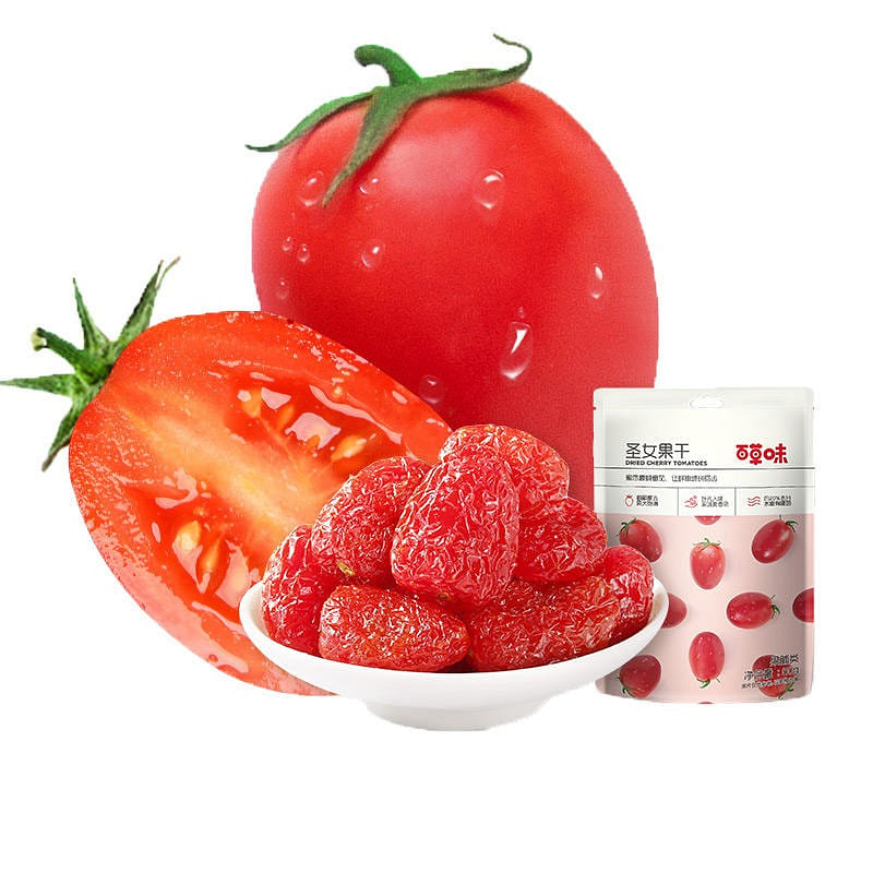 Herb-flavored cherry tomatoes are dried at low temperature, carefully and slowly 50 กรัม