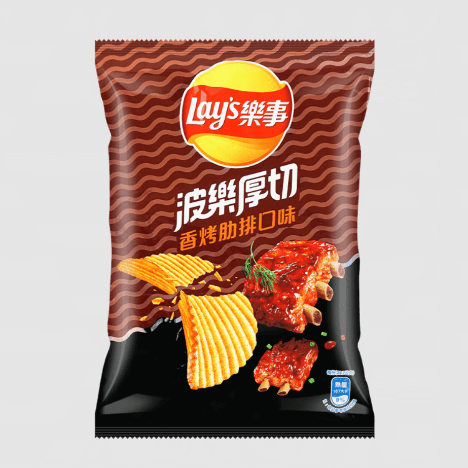 Thick Cut Grilled Ribs Potato Chips 34g 1 each