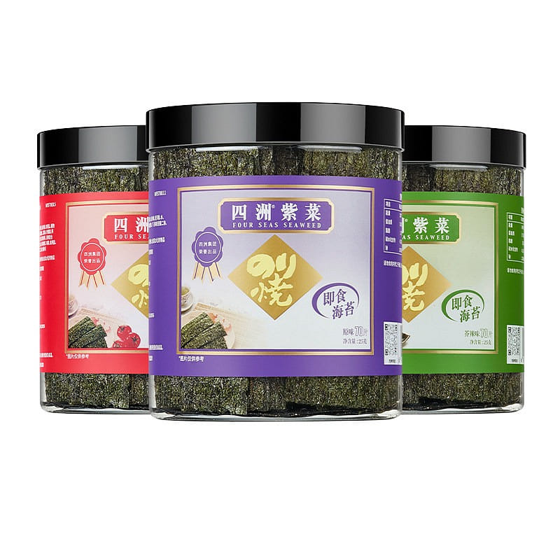 Four Seaweed Nori Chips (Three Flavors) 75 g