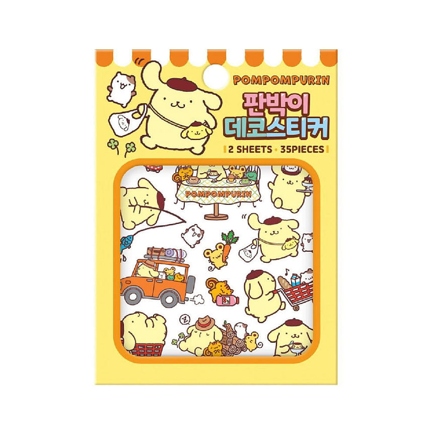 1p Sticker Get I-nuri Sanrio Characters Pompompurin Decoration Sticker 1p ...