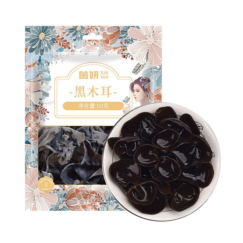 Junyan Black Fungus: Thick, No-Root, Multi-Use 50 g