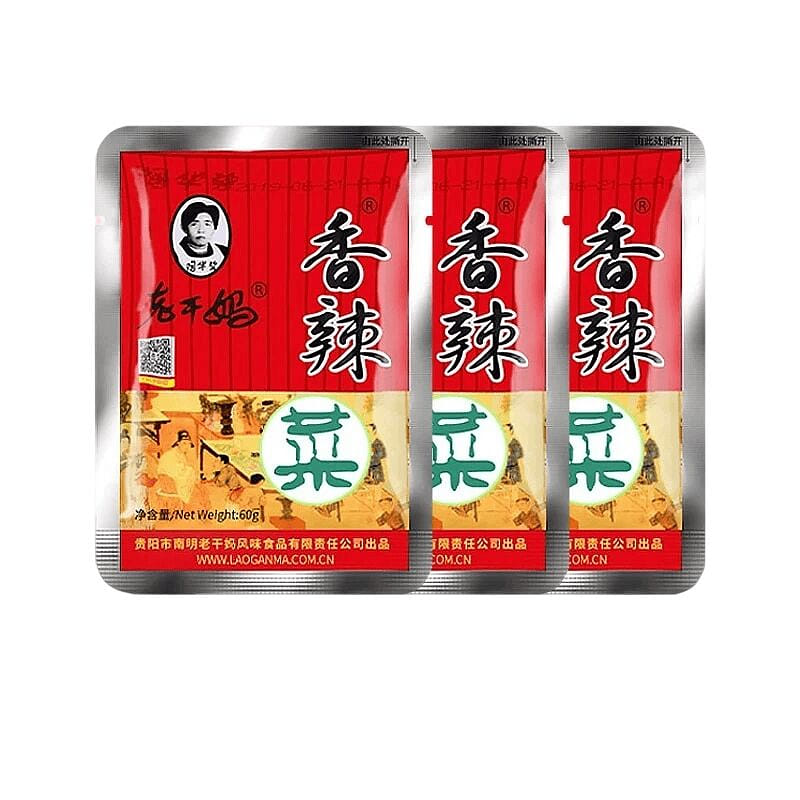 Lao Gan Ma Spicy Vegetables 60g*3 bags 180 g
