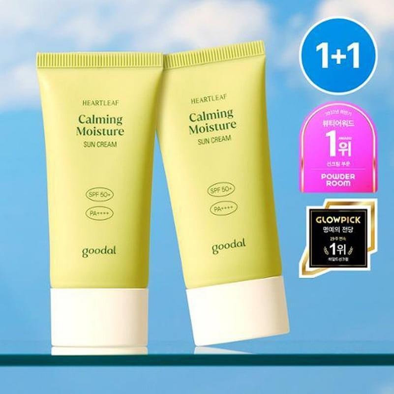 Goodal Clear Houttuynia Cordata Soothing Moisture Sun Cream 50ml 2 ส่วน