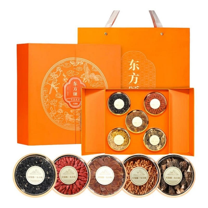 5-Blessing Gift Box Red  Black Goji  Morelels 250 g