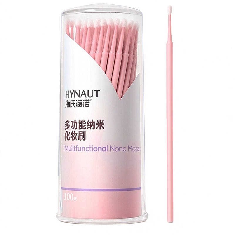 Hisnho Nano Makeup Brush & Cleaner Swabs (100pc) 1 box