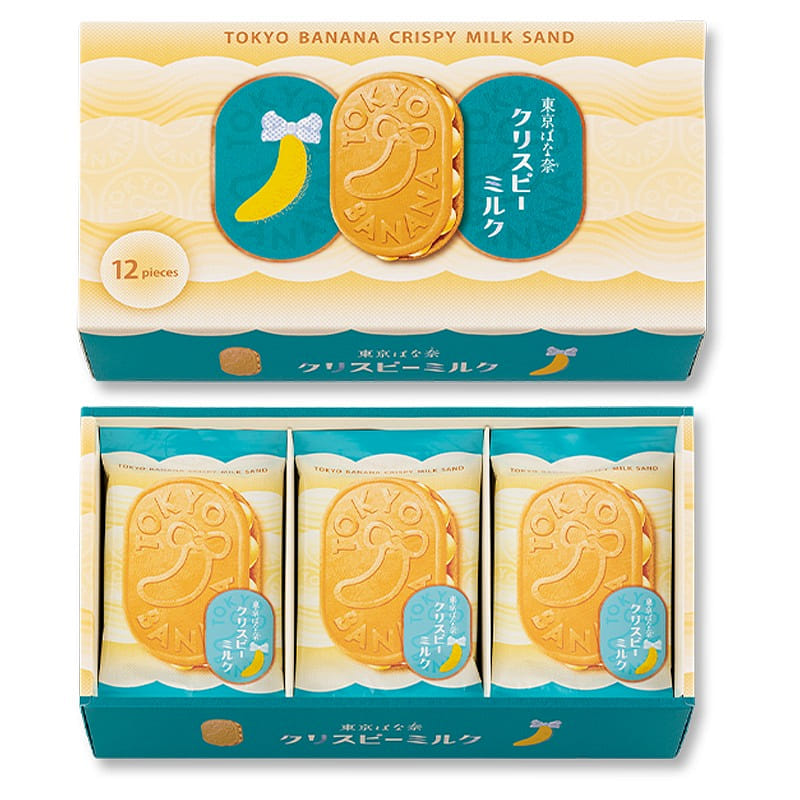 【日本直郵】東京香蕉 香脆牛奶香蕉餅乾 12片裝 1 盒