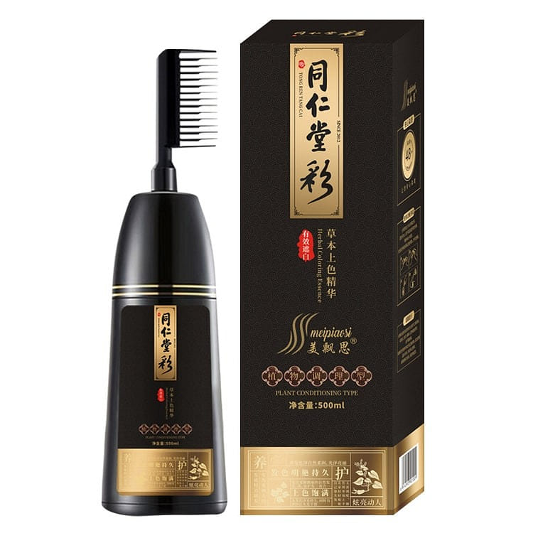 同仁堂 彩遮盖白发染发剂植物纯自己在家染头发膏 咖啡色500ml/瓶 500 毫升