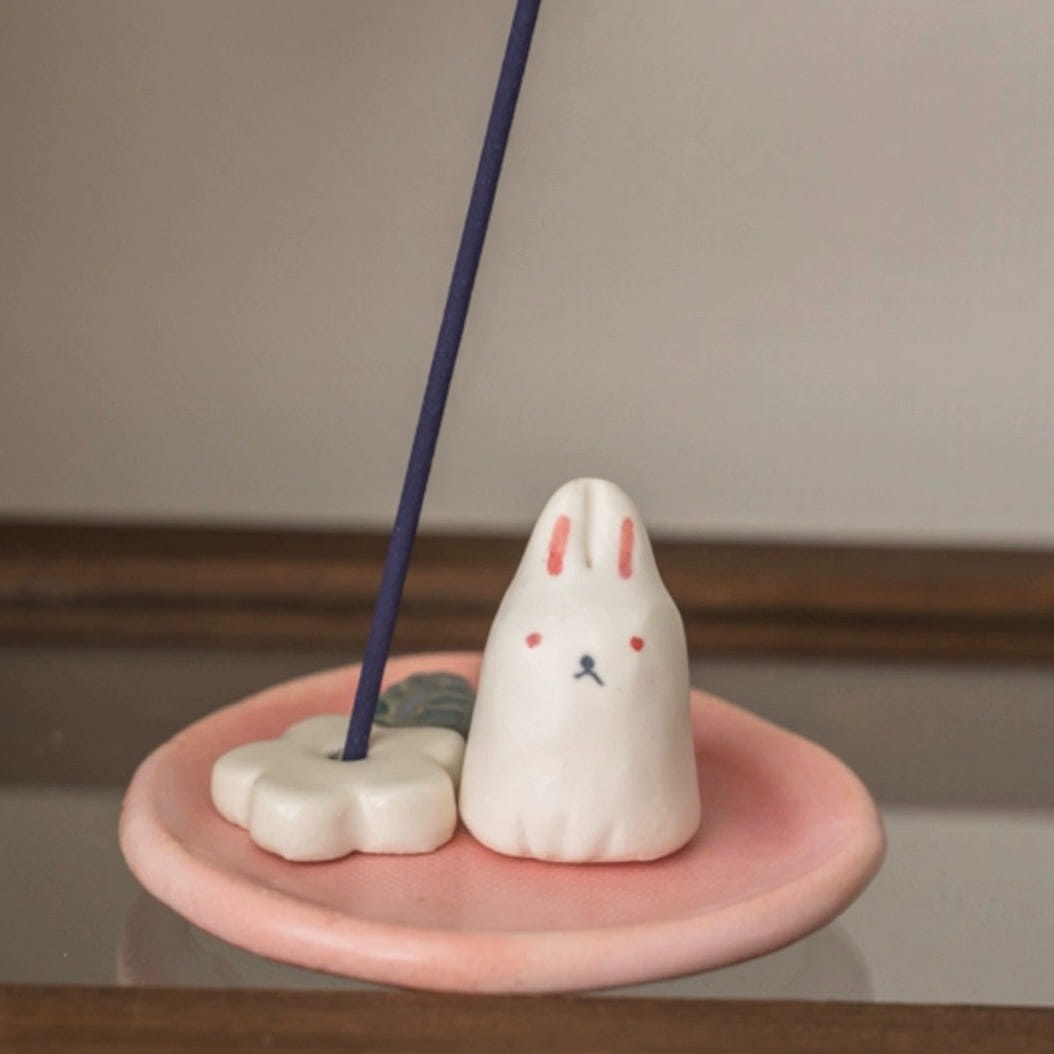 Seto Incense Holder (Gift Box)-Flower Bunny 1 カウント