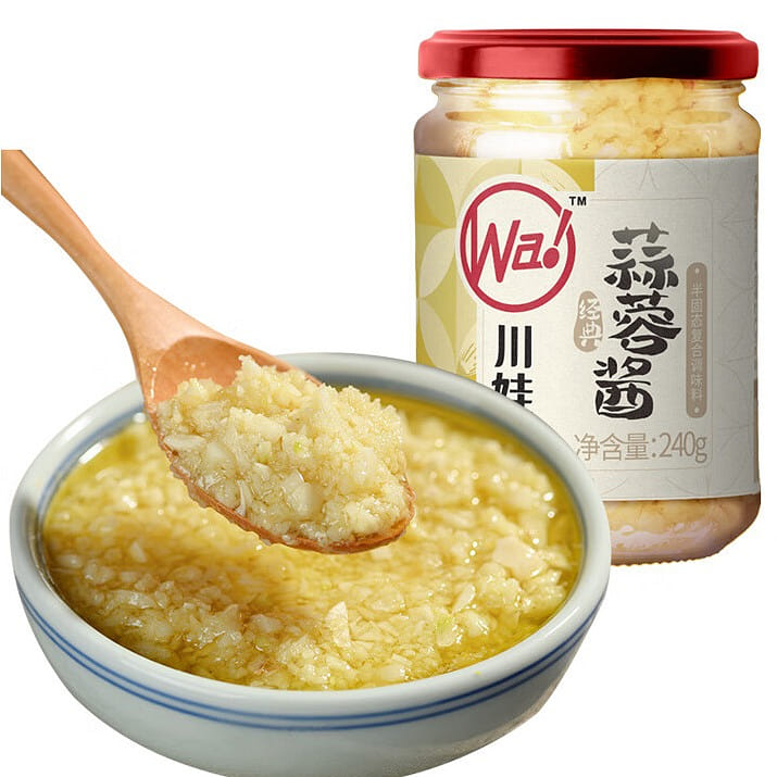 Chuanwazi Garlic Mashed Garlic Sauce Hot Pot BBQ Seasoning 240g 240 กรัม