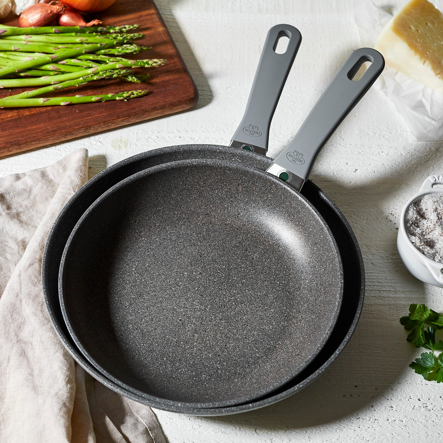 BALLARINI Parma Plus 2-pc Aluminum Nonstick Fry Pan Set, Made in Italy 1 개