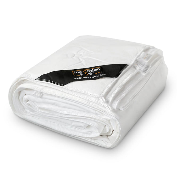 TheCotton&Silk春夏秋桑蚕丝被, 150GSM, King (104“ x 92“) - Weee!