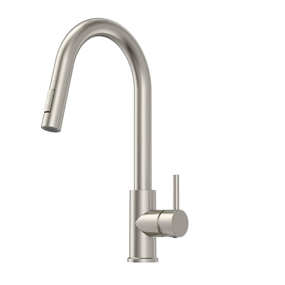 weee_grocery_Single-Handle Pull-Down Sprayer Kitchen Faucet in Brushed Nickel 4.3 lb