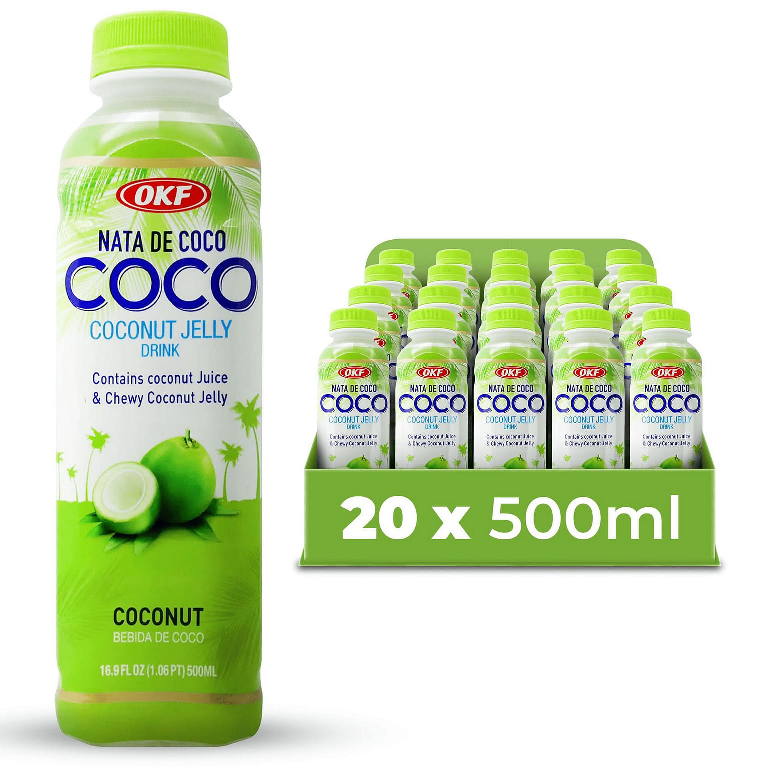 OKF Coconut Drink Original with Jelly -20pk 16.9 ออนซ์ของเหลว