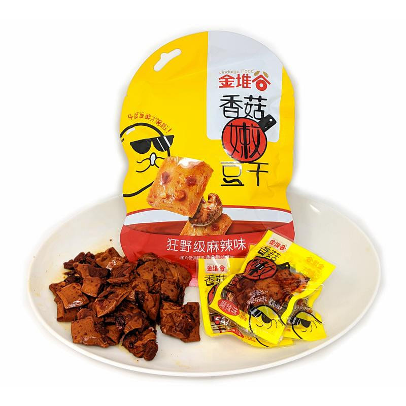 JINDUIGU TENDER TOFU MUSHROOM SNACK SPICY FLAVOR 180 g