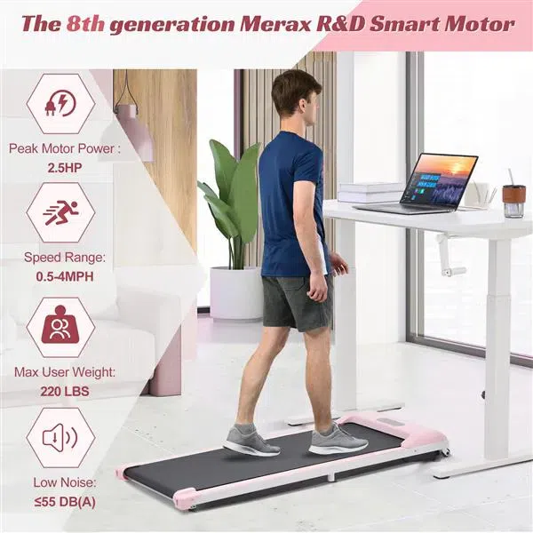 2 in 1 Under Desk Electric Treadmill 2.5HP, with Bluetooth APP and speaker, Remote Control, Display, Walking Jogging Running Machine Fitness Equipment for Home Gym Office 1 개