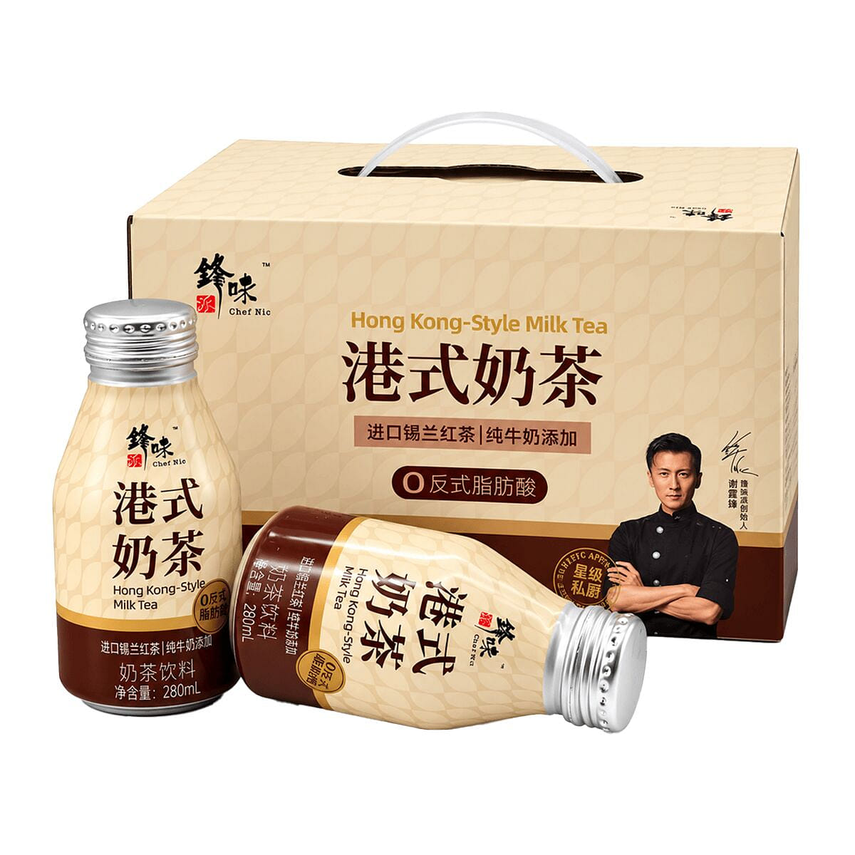 Chef Nic Hong Kong-Style Milk Tea 280 ml*6 bottles