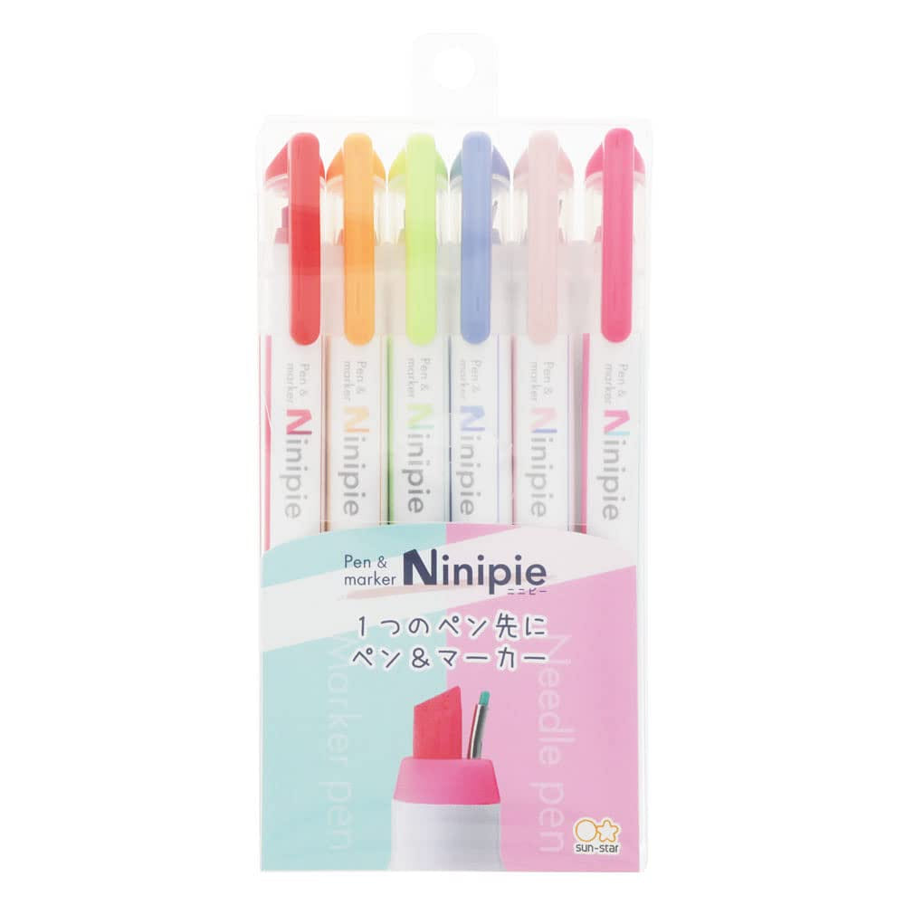 Sunstar Ninipie Pen & Marker 6pc 1 カウント
