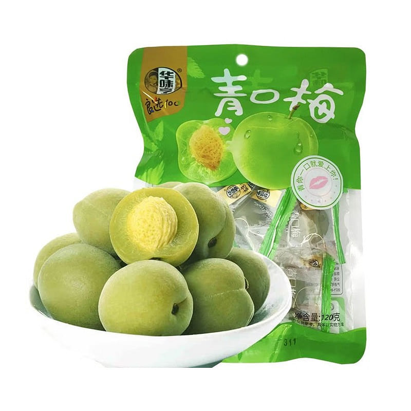 Huaweiheng Crisp Green Plum Preserved Fruit Snack 120 g