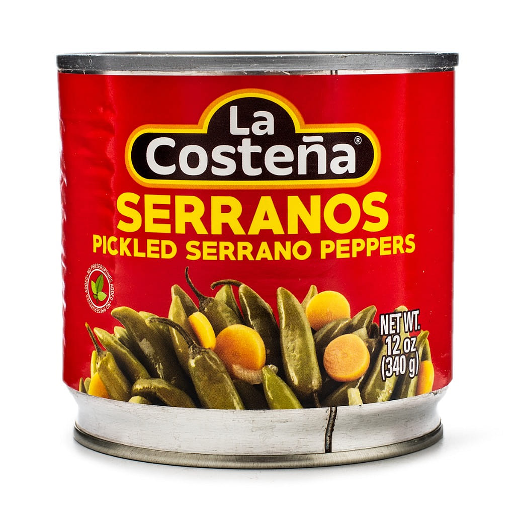 La Costena Pickled Serrano Peppers, Green 12 oz