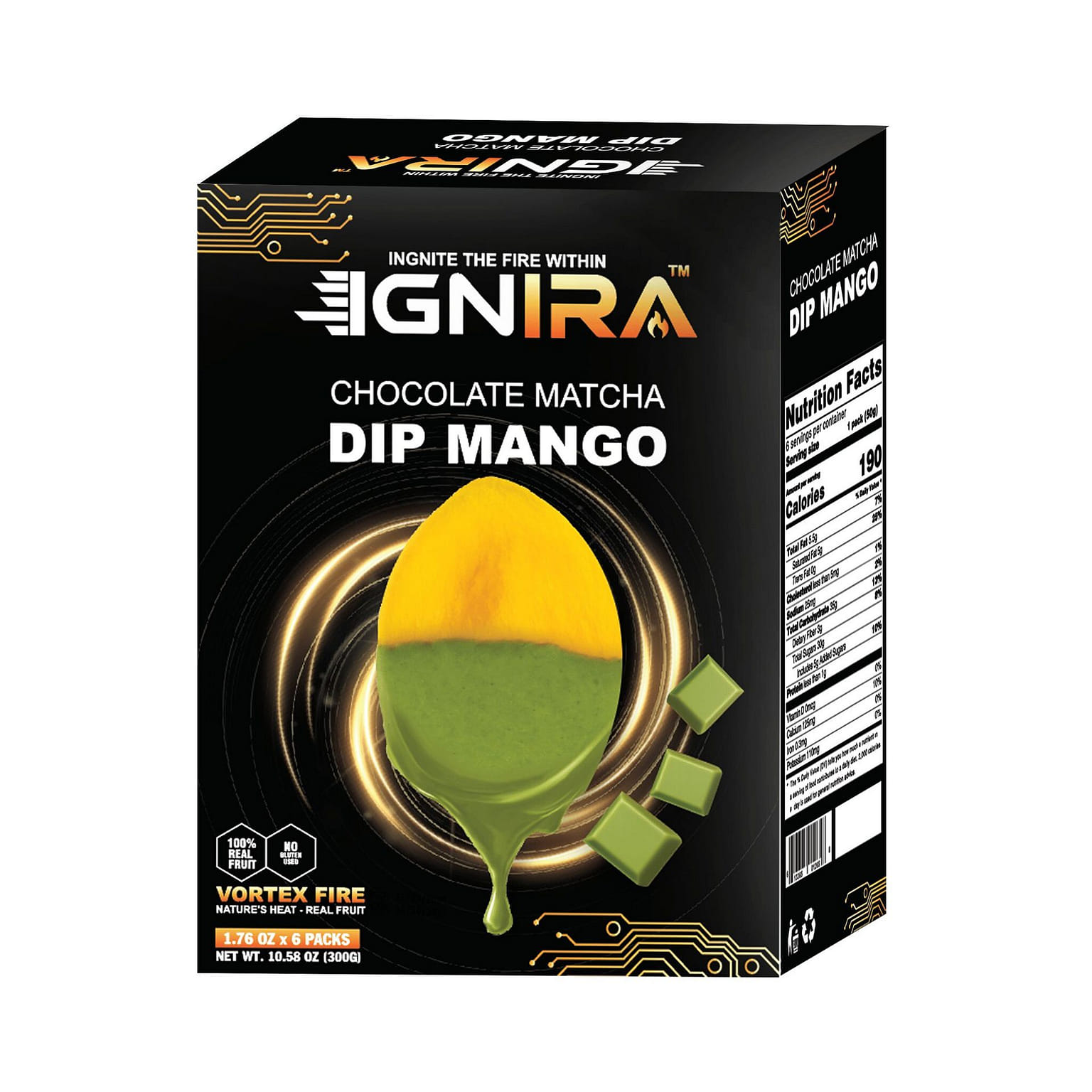 IGNIRA 초코 말차 건망고 6개입 프리미엄 과일 스낵 1 케이스