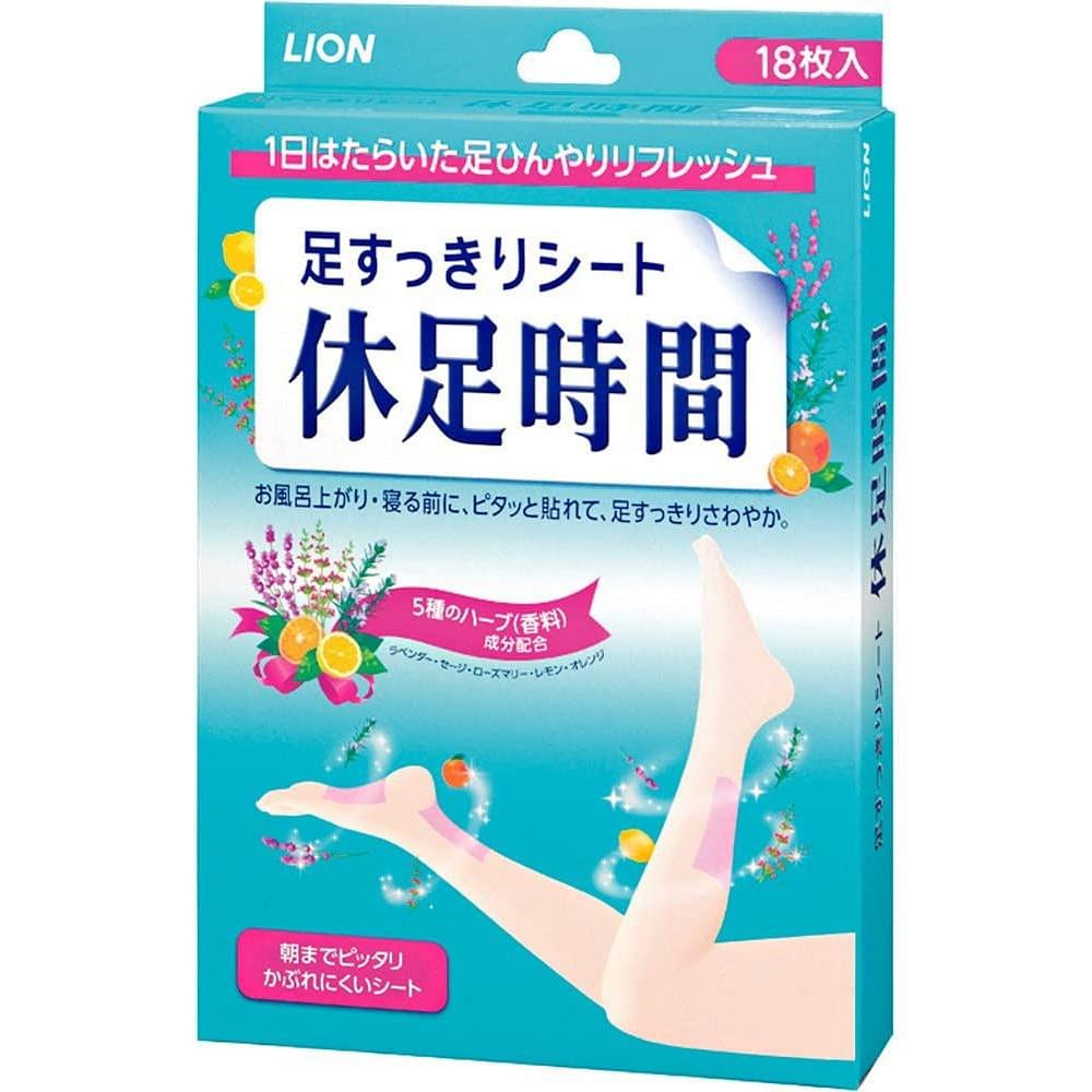 狮王 休足时间足贴 腿脚轻松舒爽贴18片/盒 1 份