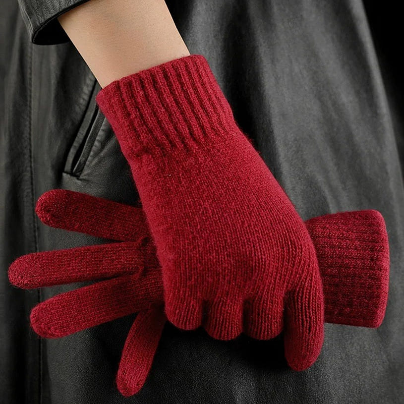 SKIL OF Hangzhou Luoyan Wool Gloves(Wine Red) 1 each