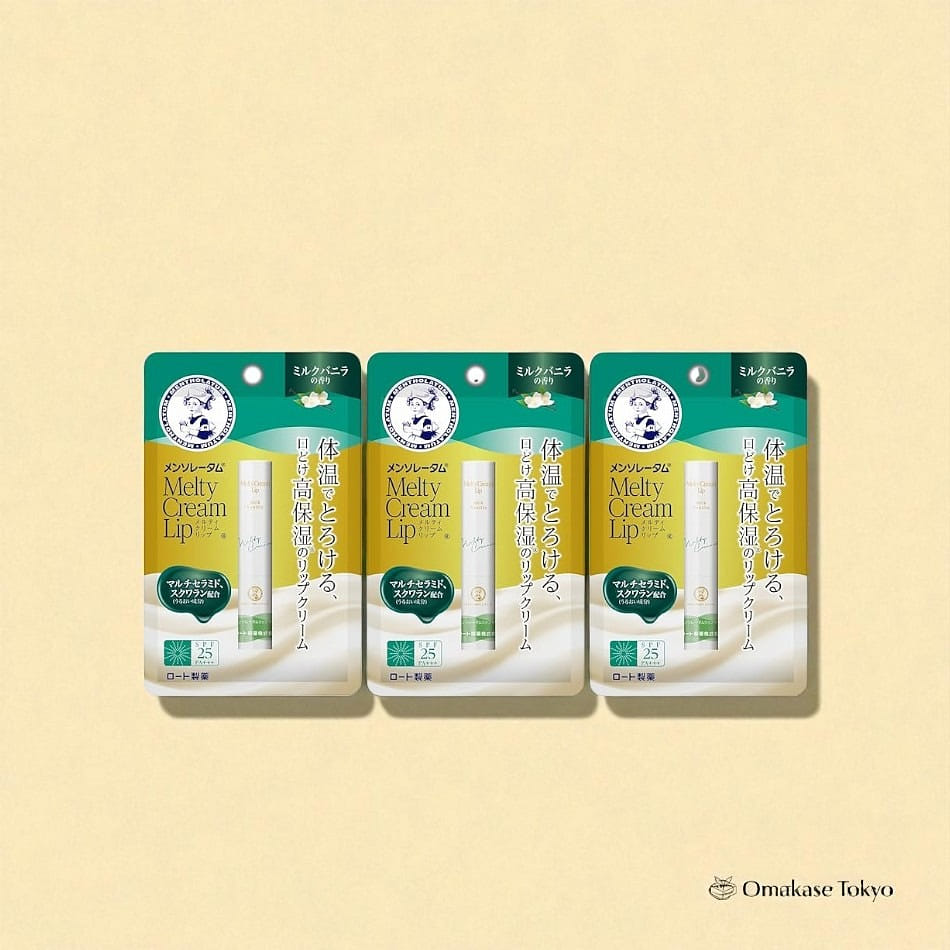 Rohto Mentholatum MeltyCream Lip Milk Vanilla 2.4g 7.2 กรัม