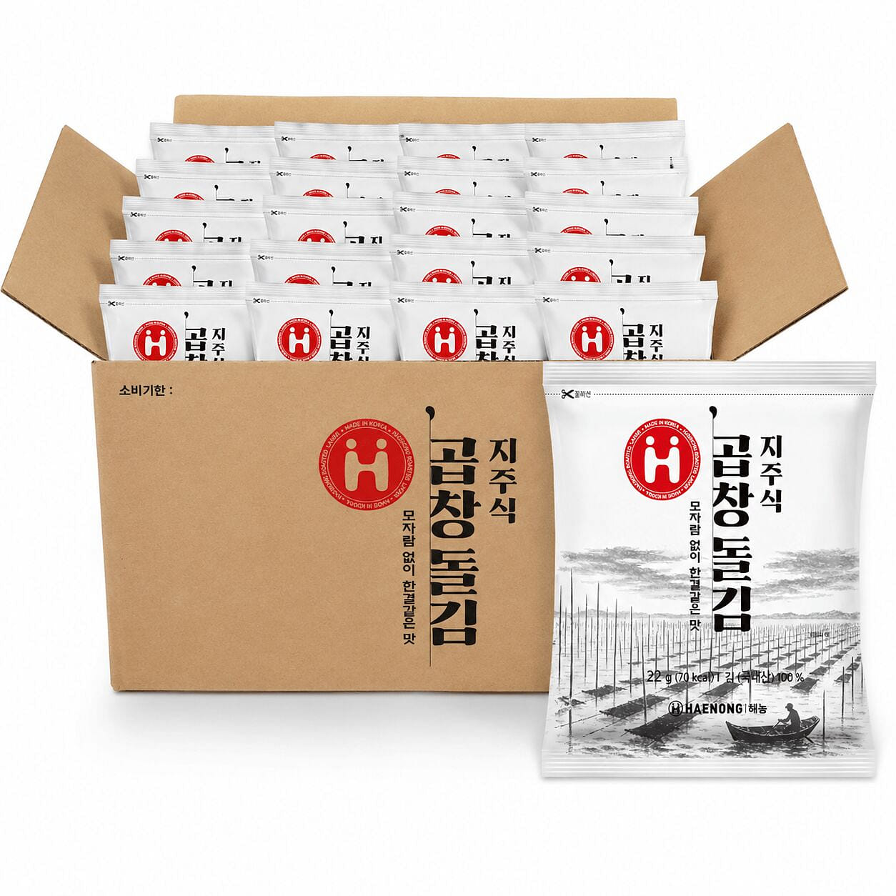 [Haenong] Gopchang Dol Gim Seaweed 1 box*20 pack