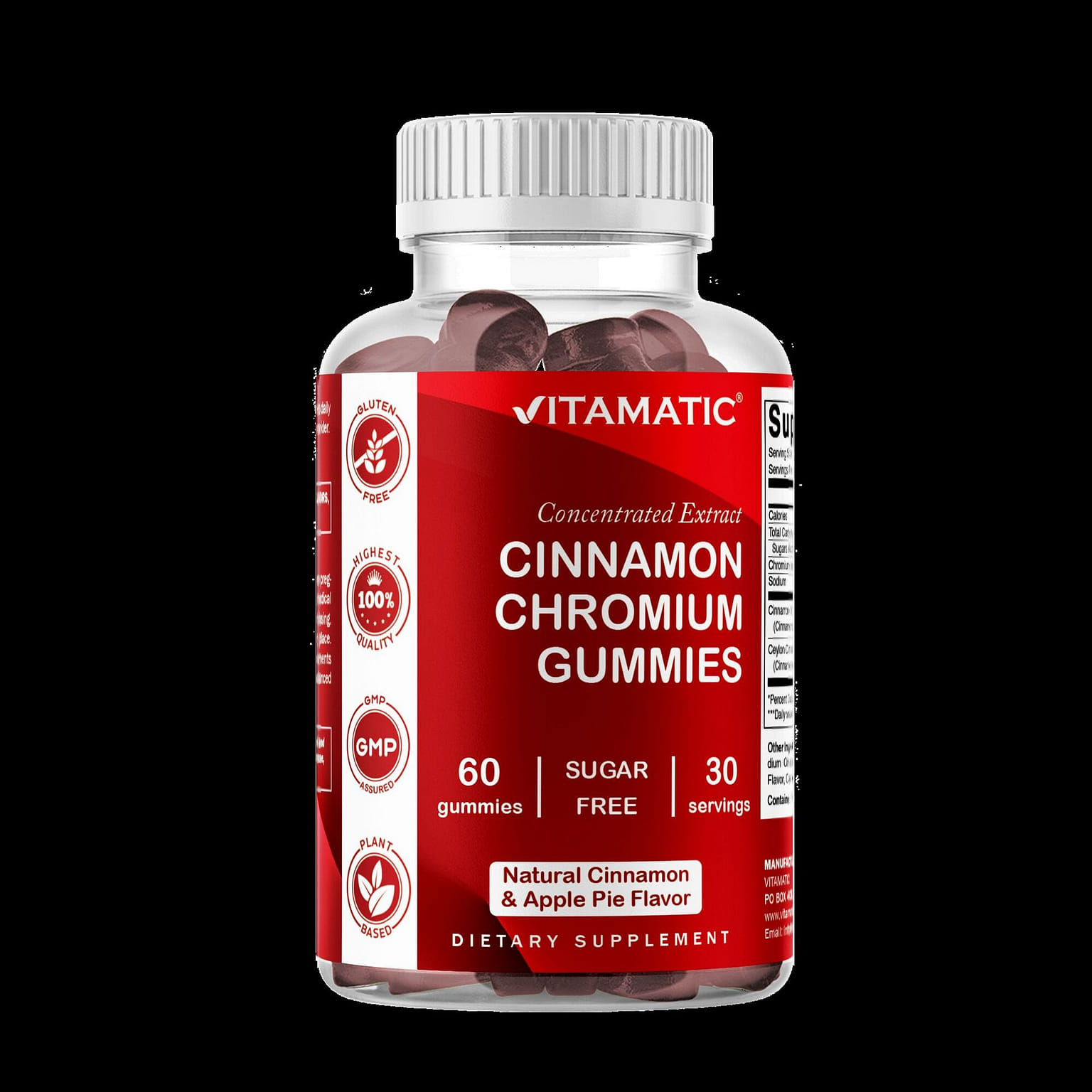 Sugar Free Cinnamon with Chormium 60 Gummies 1 개